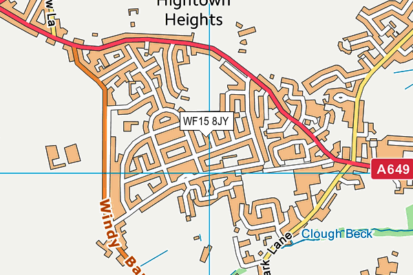 WF15 8JY map - OS VectorMap District (Ordnance Survey)