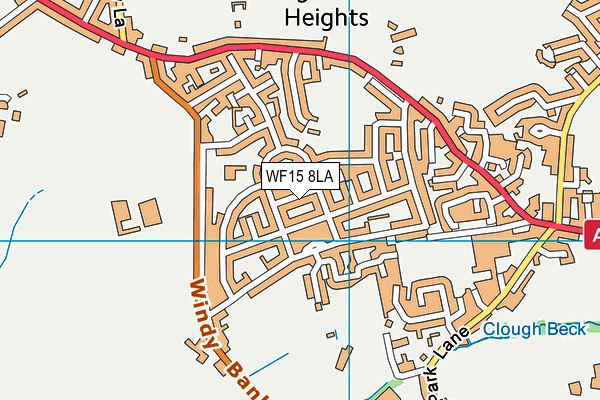 WF15 8LA map - OS VectorMap District (Ordnance Survey)