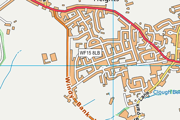 WF15 8LB map - OS VectorMap District (Ordnance Survey)