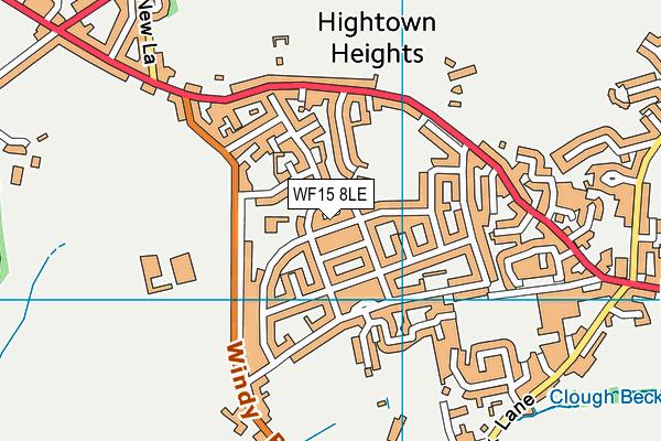 WF15 8LE map - OS VectorMap District (Ordnance Survey)