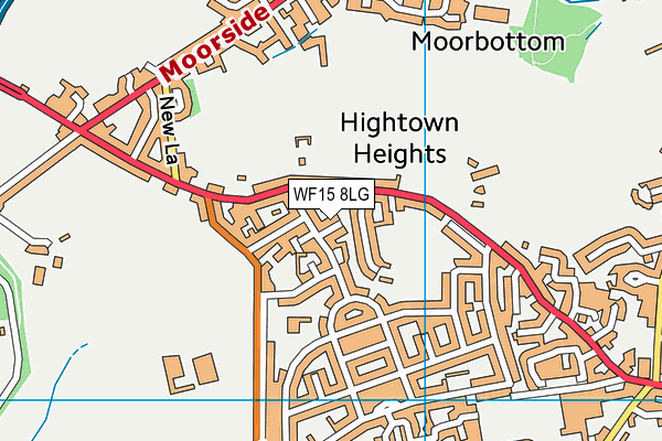 WF15 8LG map - OS VectorMap District (Ordnance Survey)