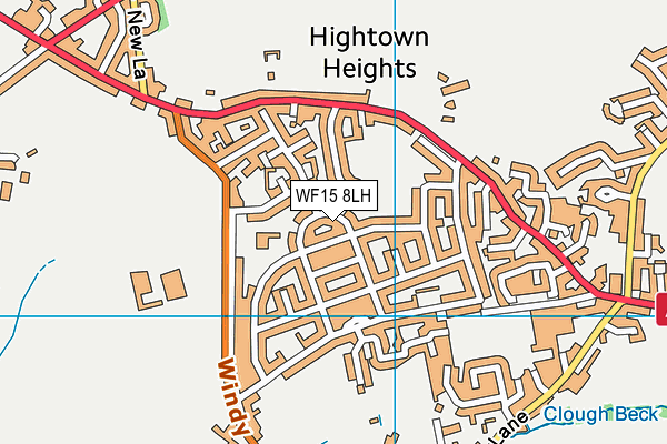 WF15 8LH map - OS VectorMap District (Ordnance Survey)