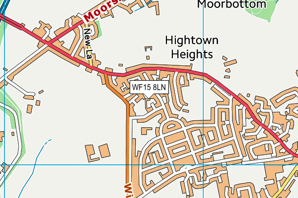 WF15 8LN map - OS VectorMap District (Ordnance Survey)