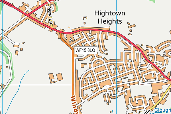 WF15 8LQ map - OS VectorMap District (Ordnance Survey)