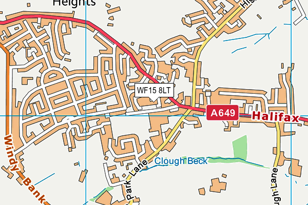 WF15 8LT map - OS VectorMap District (Ordnance Survey)