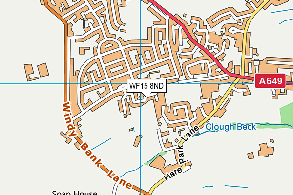 WF15 8ND map - OS VectorMap District (Ordnance Survey)