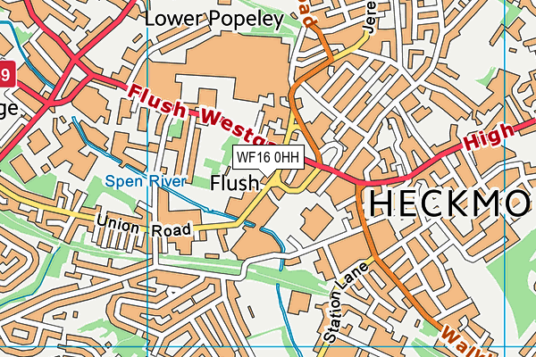 WF16 0HH map - OS VectorMap District (Ordnance Survey)