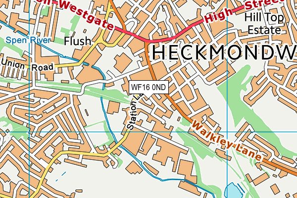 WF16 0ND map - OS VectorMap District (Ordnance Survey)