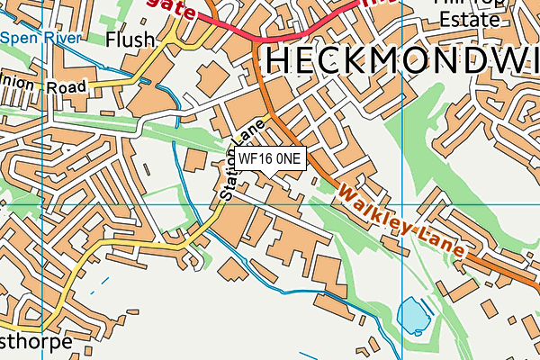 WF16 0NE map - OS VectorMap District (Ordnance Survey)