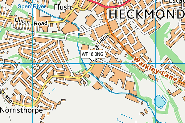 WF16 0NG map - OS VectorMap District (Ordnance Survey)