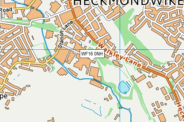 WF16 0NH map - OS VectorMap District (Ordnance Survey)