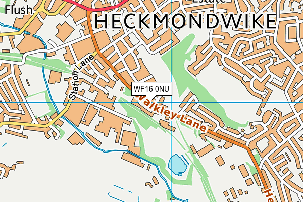 WF16 0NU map - OS VectorMap District (Ordnance Survey)