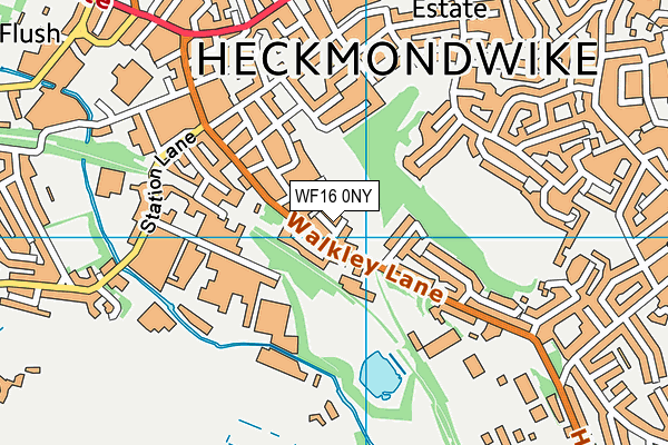 WF16 0NY map - OS VectorMap District (Ordnance Survey)