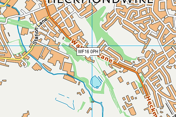 WF16 0PH map - OS VectorMap District (Ordnance Survey)