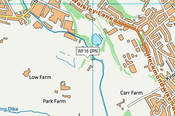 WF16 0PN map - OS VectorMap District (Ordnance Survey)