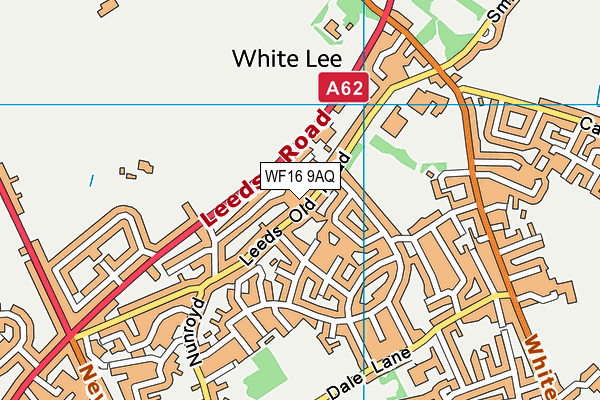 WF16 9AQ map - OS VectorMap District (Ordnance Survey)