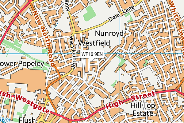 WF16 9EN map - OS VectorMap District (Ordnance Survey)