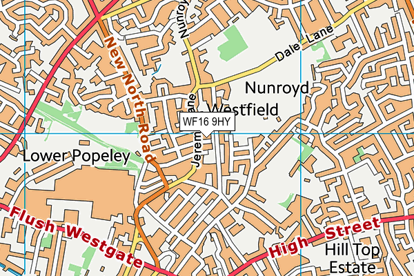 WF16 9HY map - OS VectorMap District (Ordnance Survey)