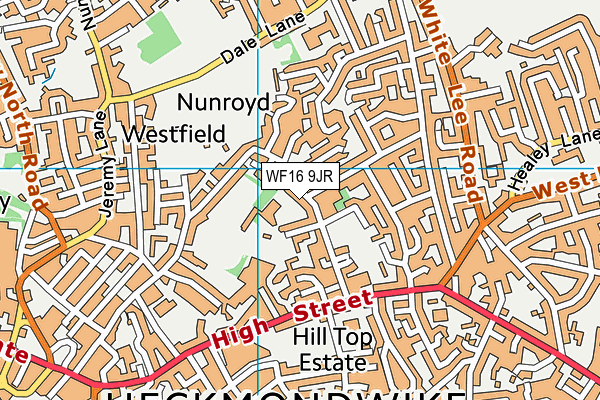 WF16 9JR map - OS VectorMap District (Ordnance Survey)