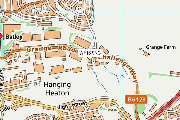 WF16 9NG map - OS VectorMap District (Ordnance Survey)