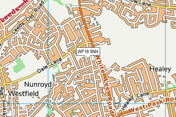 WF16 9NH map - OS VectorMap District (Ordnance Survey)