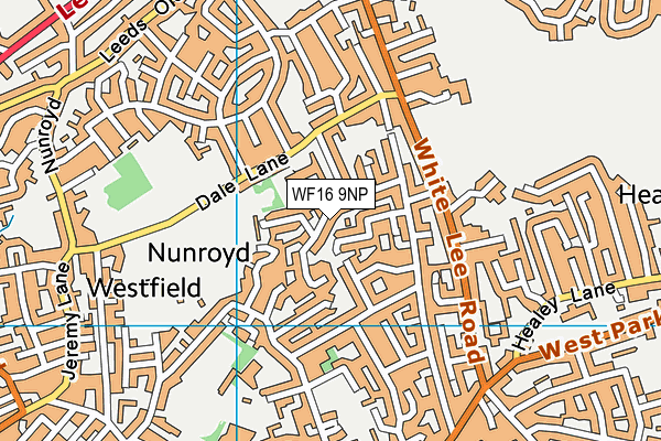 WF16 9NP map - OS VectorMap District (Ordnance Survey)