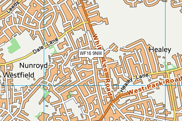 WF16 9NW map - OS VectorMap District (Ordnance Survey)