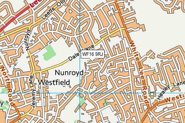 WF16 9RJ map - OS VectorMap District (Ordnance Survey)