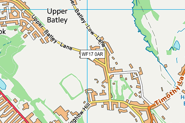 WF17 0AR map - OS VectorMap District (Ordnance Survey)