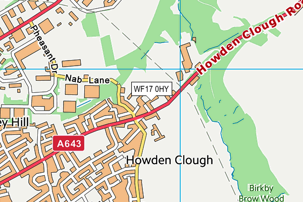 Howden Clough Community Centre map (WF17 0HY) - OS VectorMap District (Ordnance Survey)