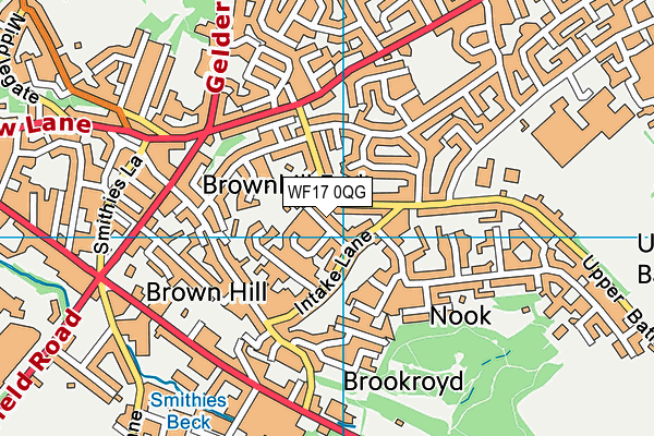 WF17 0QG map - OS VectorMap District (Ordnance Survey)