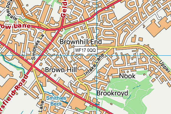 WF17 0QQ map - OS VectorMap District (Ordnance Survey)