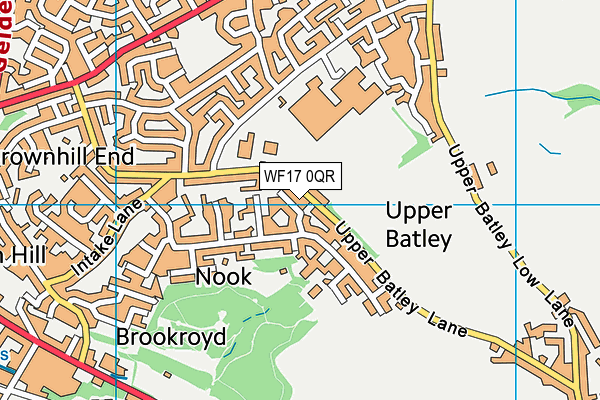 WF17 0QR map - OS VectorMap District (Ordnance Survey)