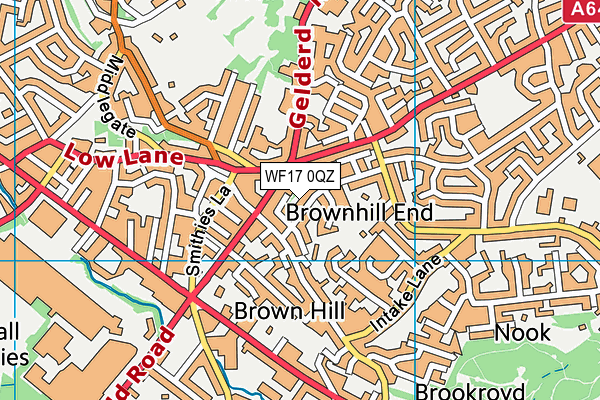 WF17 0QZ map - OS VectorMap District (Ordnance Survey)