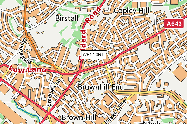 WF17 0RT map - OS VectorMap District (Ordnance Survey)