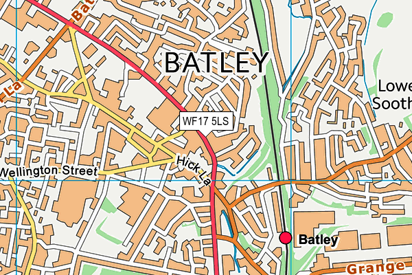 WF17 5LS map - OS VectorMap District (Ordnance Survey)