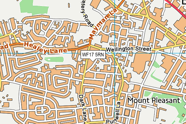WF17 5RN map - OS VectorMap District (Ordnance Survey)