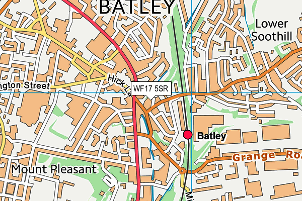 WF17 5SR map - OS VectorMap District (Ordnance Survey)