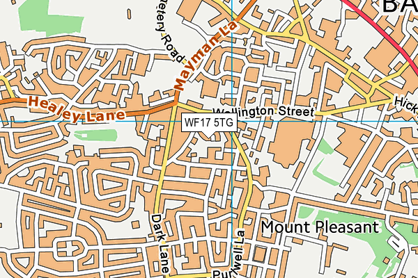 WF17 5TG map - OS VectorMap District (Ordnance Survey)