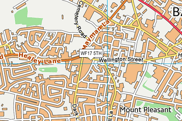 WF17 5TH map - OS VectorMap District (Ordnance Survey)