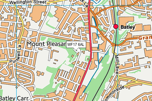 WF17 6AL map - OS VectorMap District (Ordnance Survey)
