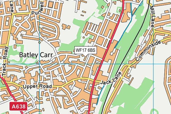 Warwick Road Primary School map (WF17 6BS) - OS VectorMap District (Ordnance Survey)