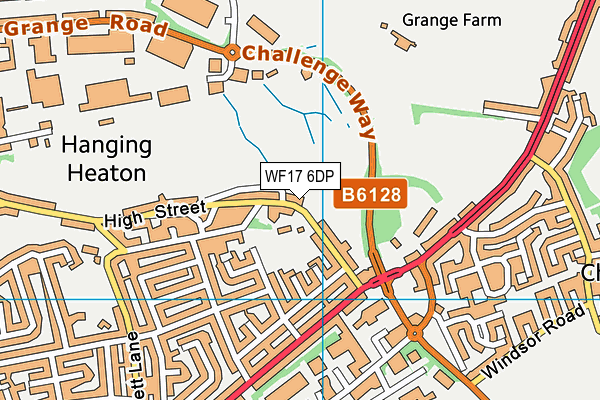 WF17 6DP map - OS VectorMap District (Ordnance Survey)