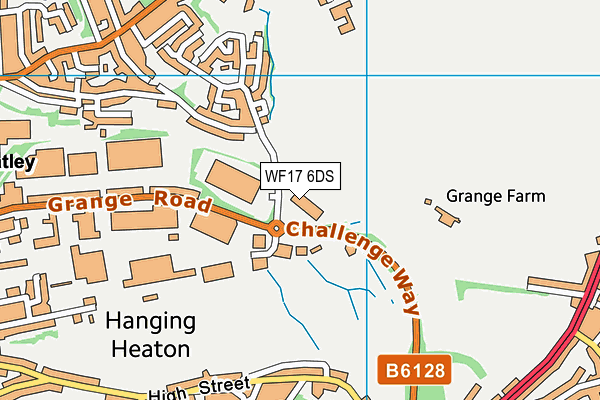 WF17 6DS map - OS VectorMap District (Ordnance Survey)