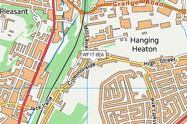 WF17 6EA map - OS VectorMap District (Ordnance Survey)