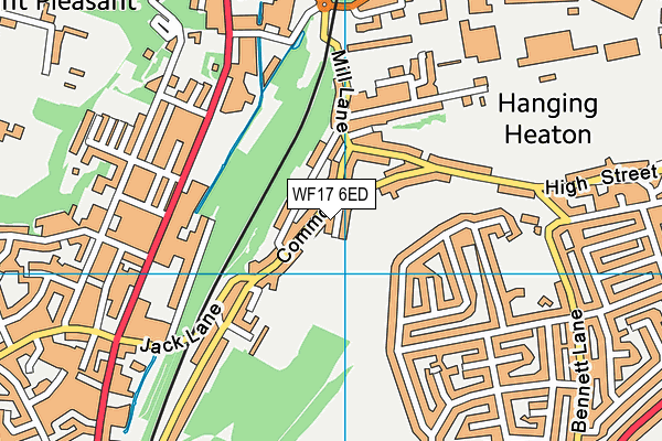 WF17 6ED map - OS VectorMap District (Ordnance Survey)