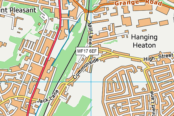 WF17 6EF map - OS VectorMap District (Ordnance Survey)