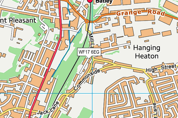 WF17 6EG map - OS VectorMap District (Ordnance Survey)