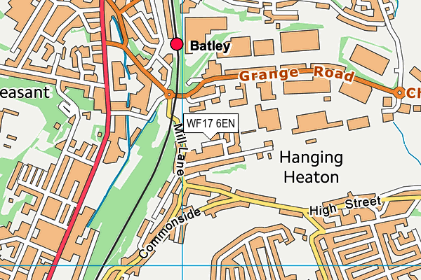 WF17 6EN map - OS VectorMap District (Ordnance Survey)