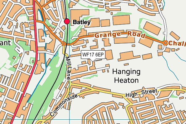 WF17 6EP map - OS VectorMap District (Ordnance Survey)